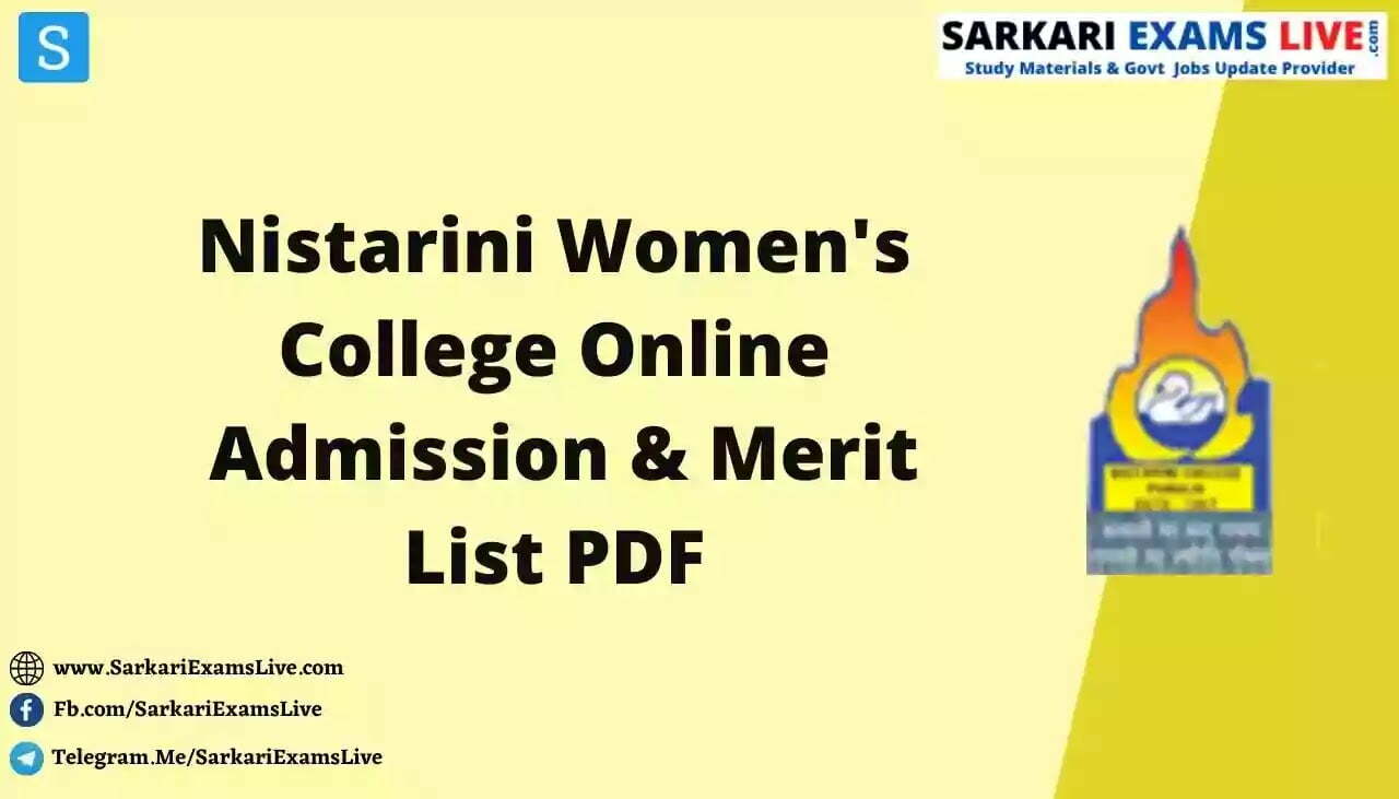 Nistarini College, Purulia Merit List 2022-23