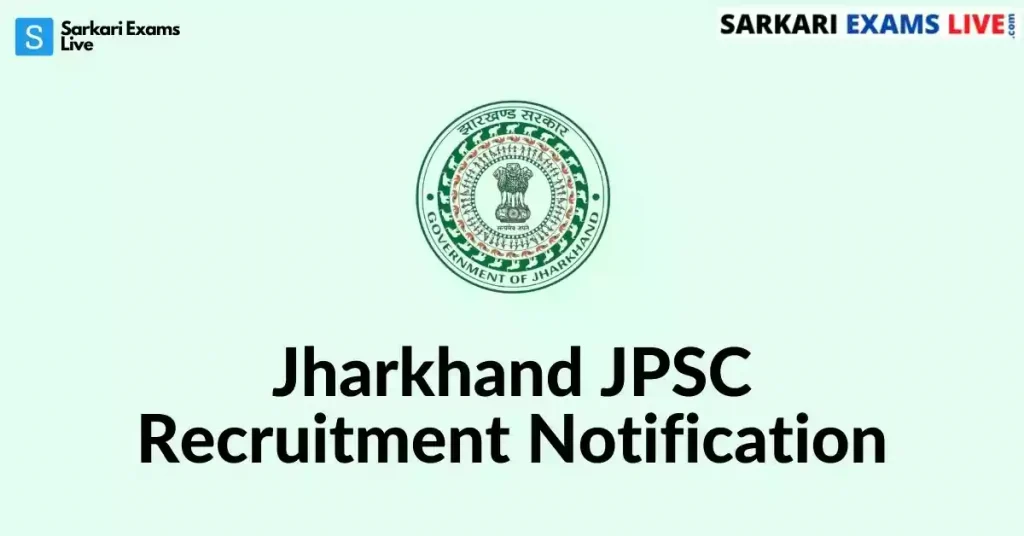 JPSC Recruitment Notification