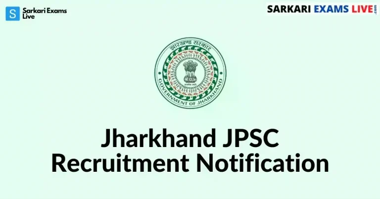 JPSC Recruitment Notification