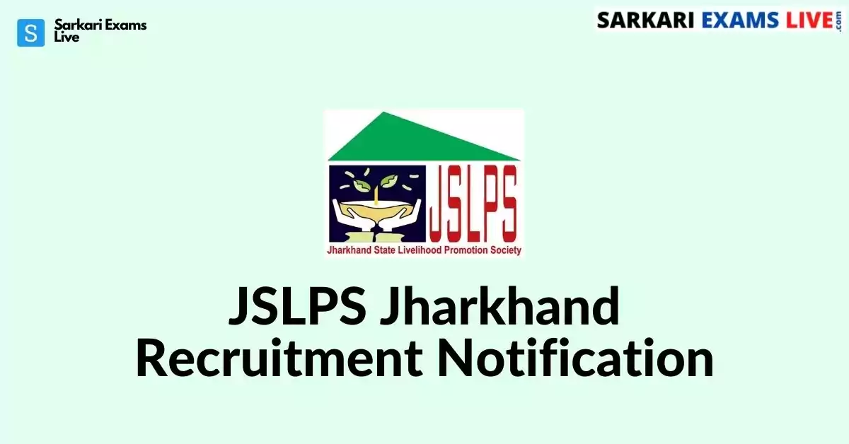 JSLPS Recruitment 2022 Notification