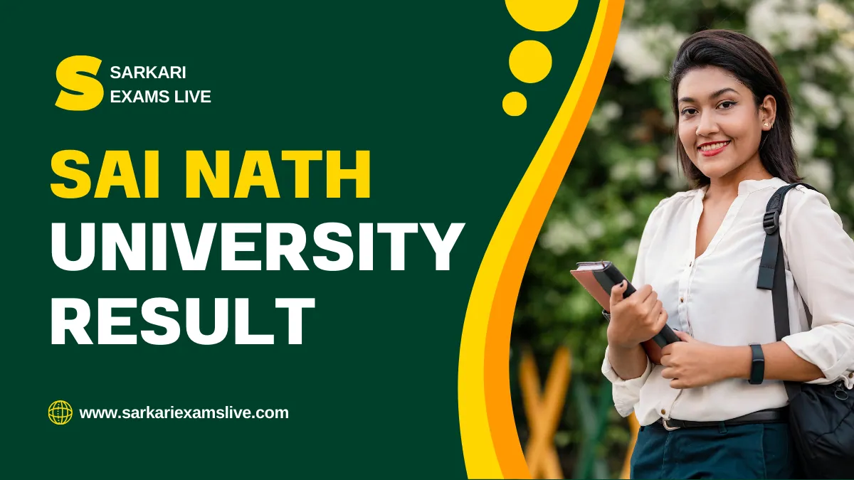 Sai Nath University Result 2025-26 Check