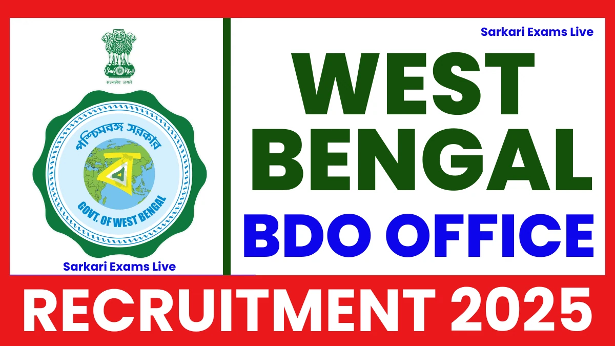BDO Office Job Recruitment 2025 In West Bengal