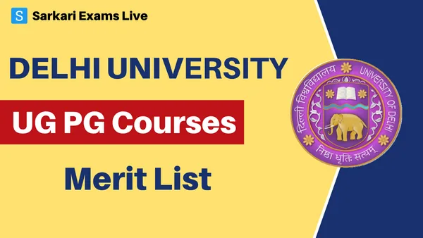 Delhi University CUET UG PG Merit List 2022