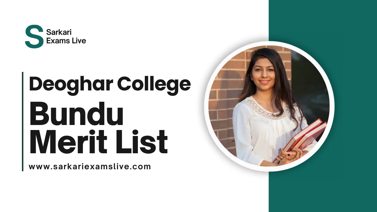 Deoghar College Deoghar Merit List 2025
