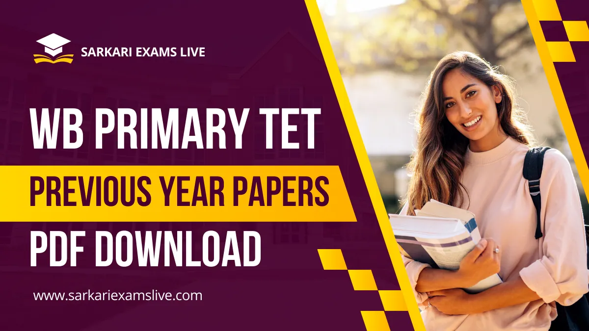 WB Primary TET Previous Year Question Paper PDF