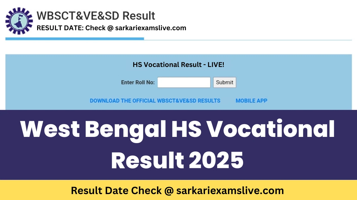 West Bengal HS Vocational Results 2025